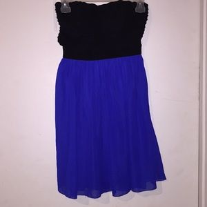 Blue and Black mini dress